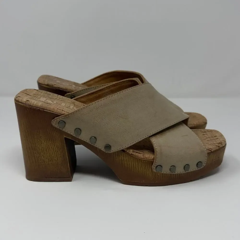 Korks Women's Lynda Comfort Slide Sandals - Tan - 8